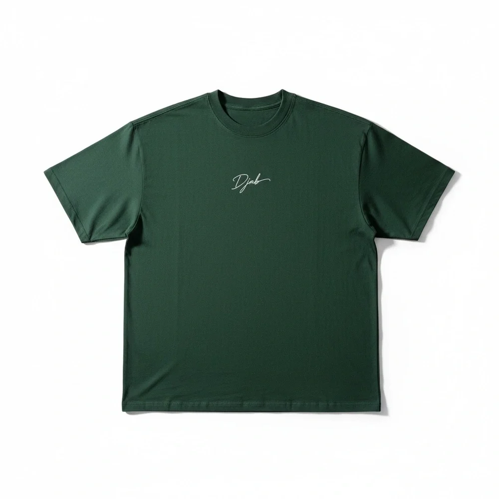 DJAB (Simons) Forest Green Oversized Organic Cotton Tee Men’s Medium - Picture 1 of 5